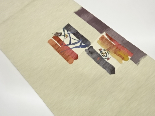 JAPANESE KIMONO / ABSTRACT PATTERN WEAVING NAGOYA OBI